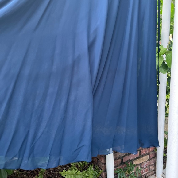 Azazie Dark Navy Bridesmaid Dress custom size close to 10/12 - Picture 12 of 15